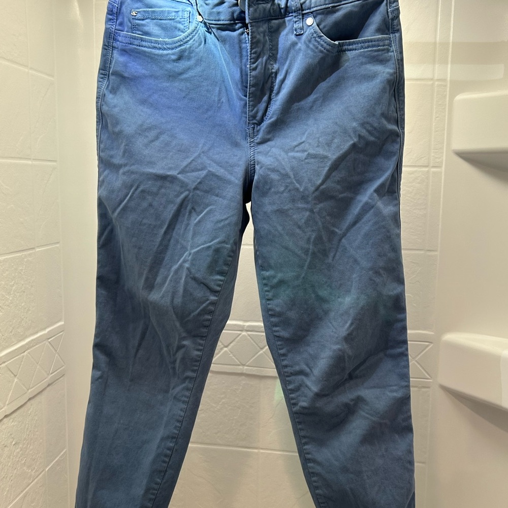 Seven7 Women's High Rise Skinny Crop Blue Jeans